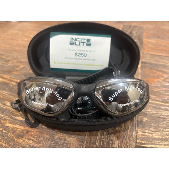Incite Elite, Olympic-Quality, Anti-Fog Mirrored Swim Goggles w/ UV Protection - Picture 2 of 8